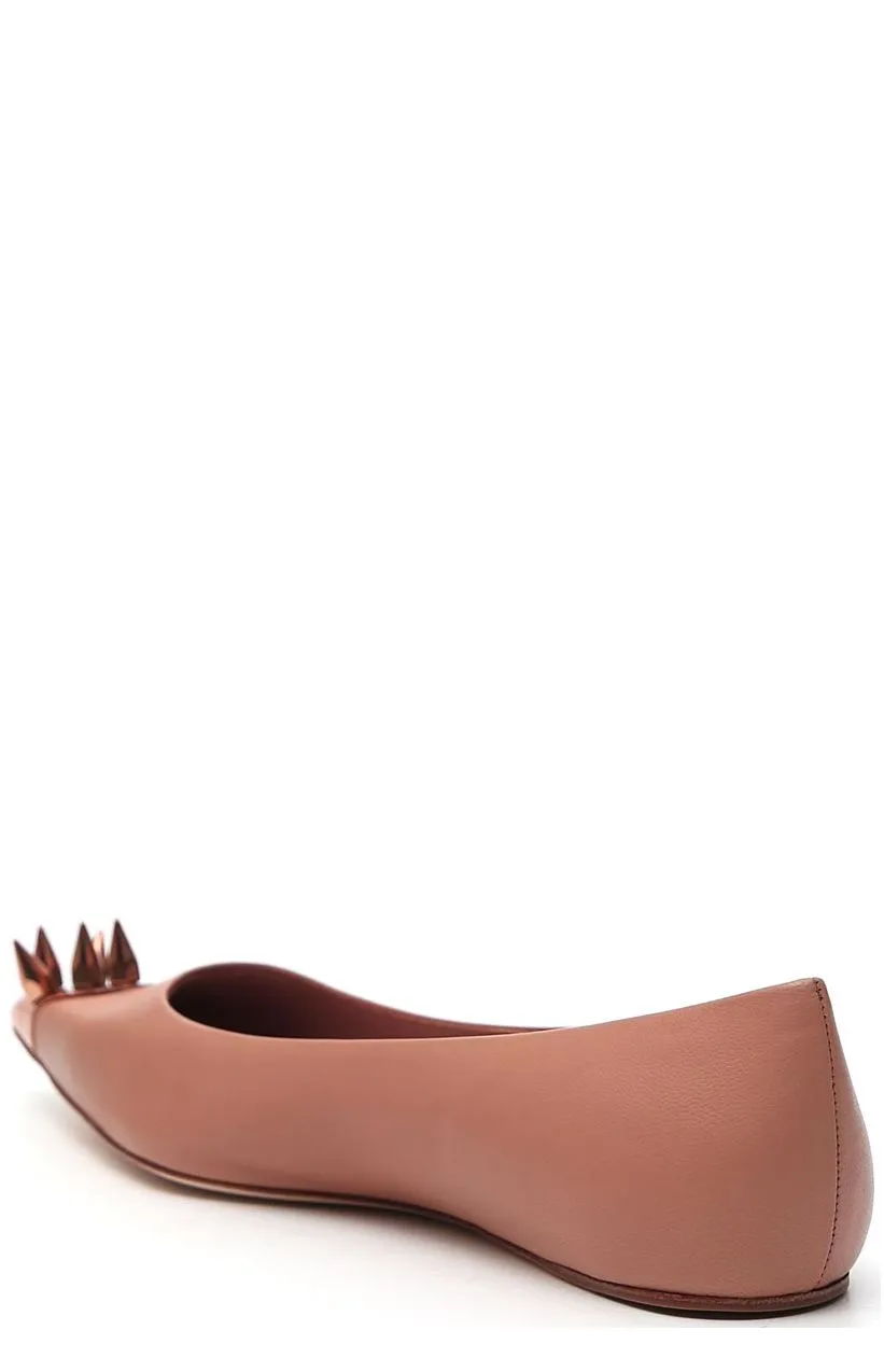 Alexander McQueen Studded Point-Toe Flats