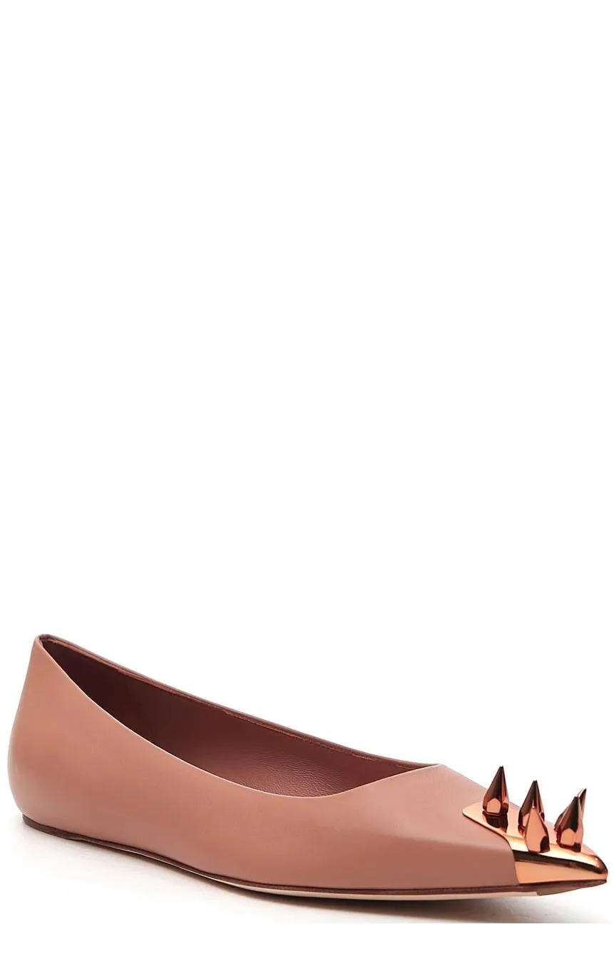 Alexander McQueen Studded Point-Toe Flats