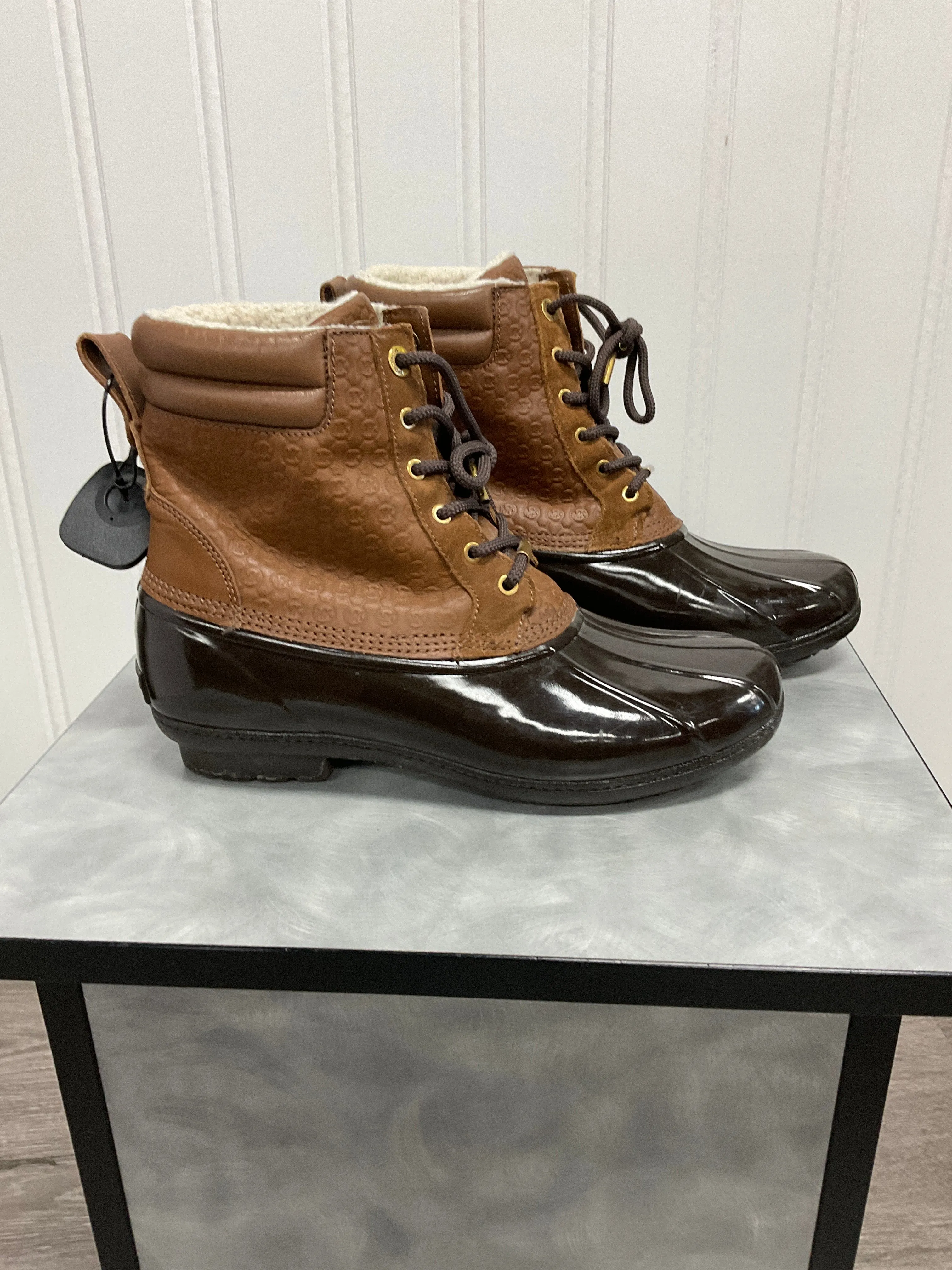 Boots Designer By Michael Kors In Brown, Size:10