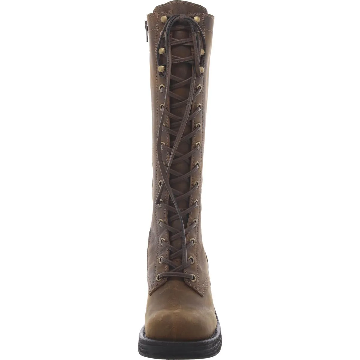 JC Play by Jeffery Campbell Womens Leather Block Heel Combat & Lace-Up Boots